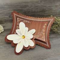 Delicate Wooden Invitation Card Wedding Invitation With Hand Bag Customized